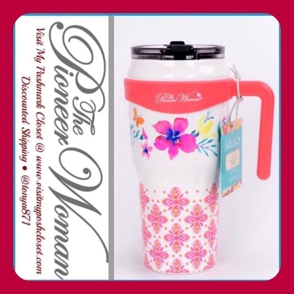 🦋 New Pioneer Woman 2023 Roadster Fresh Flowers Tumbler - Picture 1 of 9